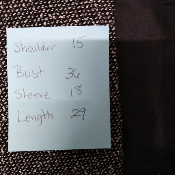 BCX Black Peppered‎ Empire Style with Bell Sleeves and Large Buttons Size M - Picture 10 of 10